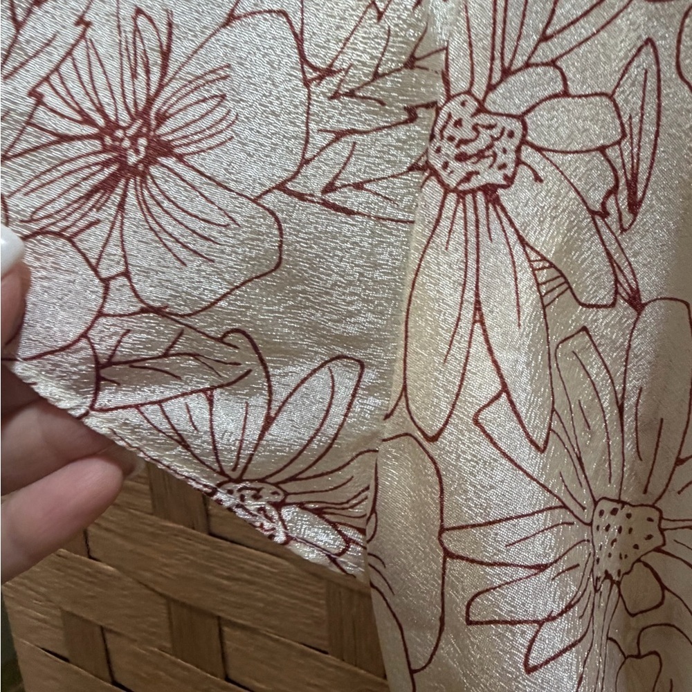 Samsøe Samsøe $290 Karookh Print Dress in Brick Hortus maxi floral Small NWOT - Picture 3 of 4